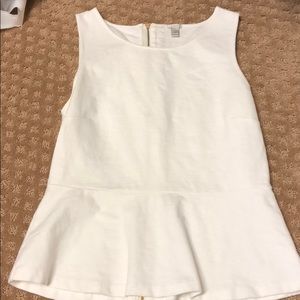 White j crew peplum top